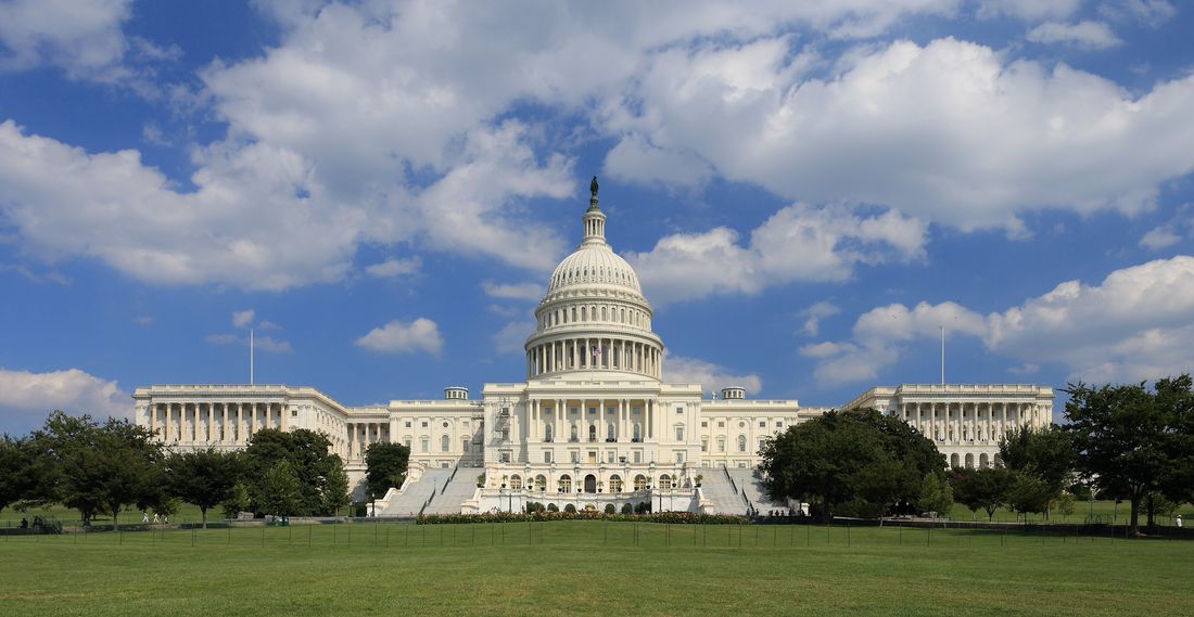 The west side of the United States Capitol