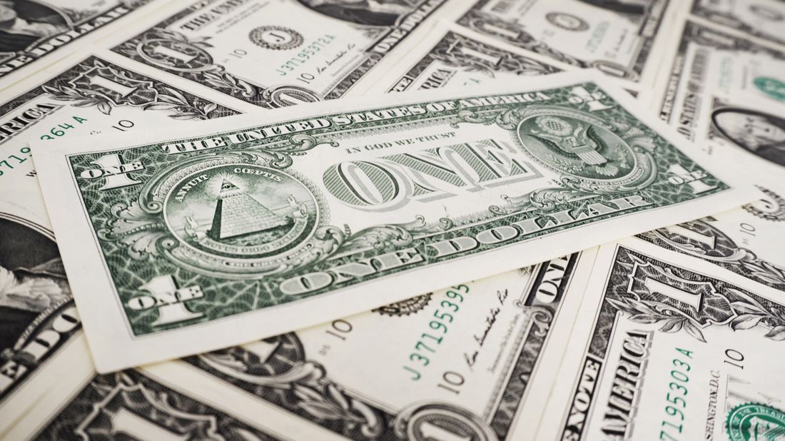 A United States one-dollar bill