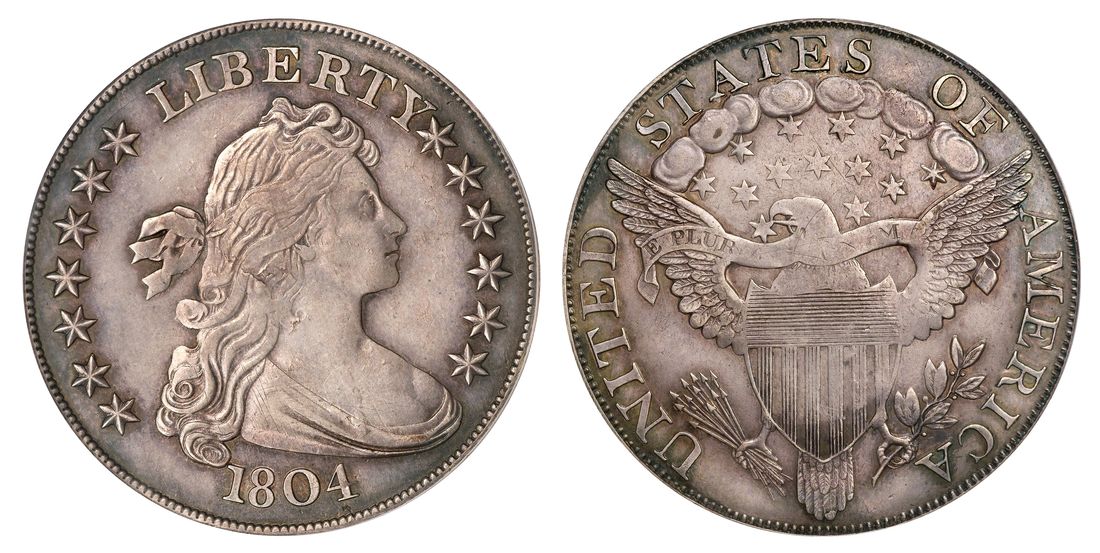 A historic United States silver dollar coin